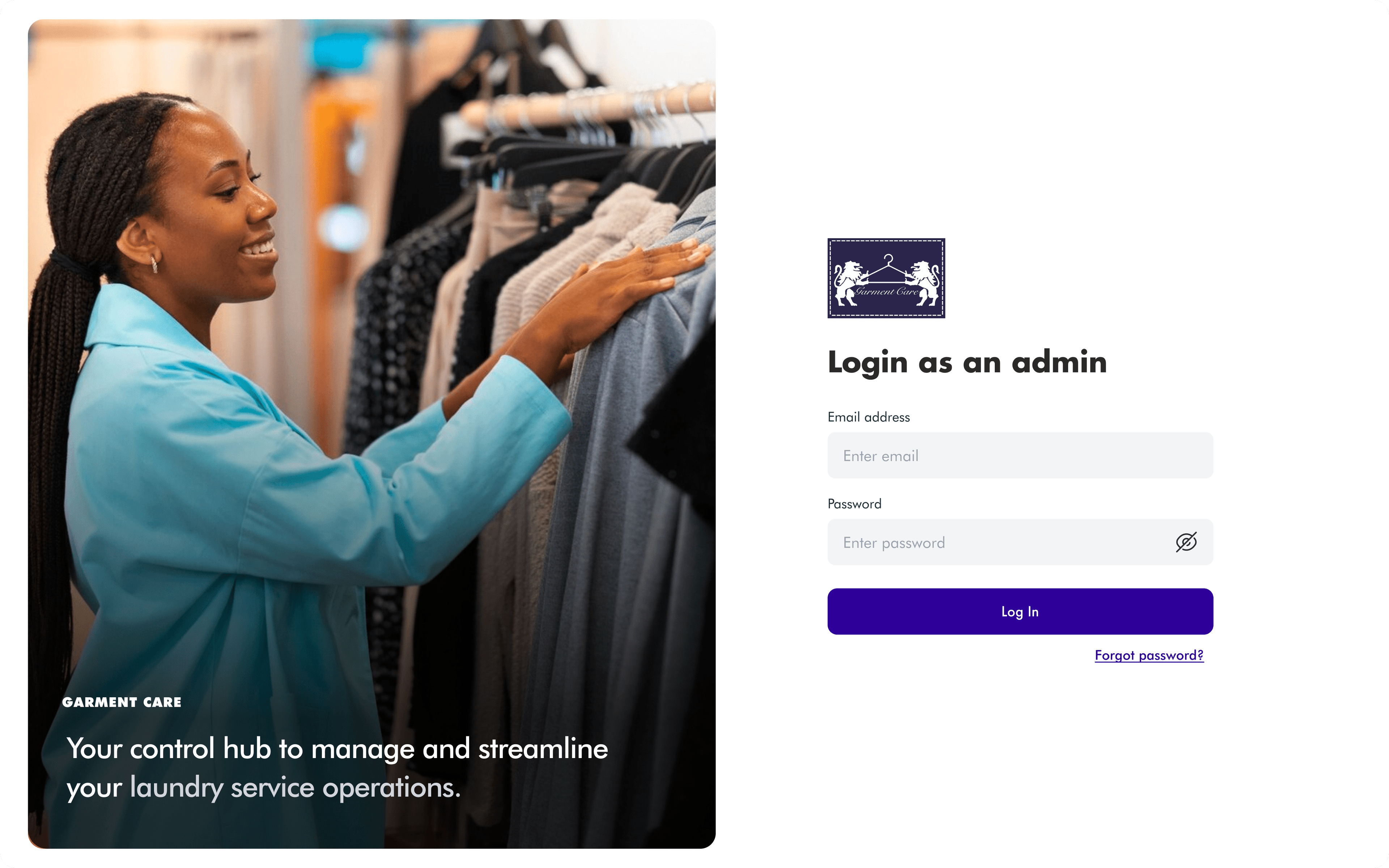 Garment Care project screenshot